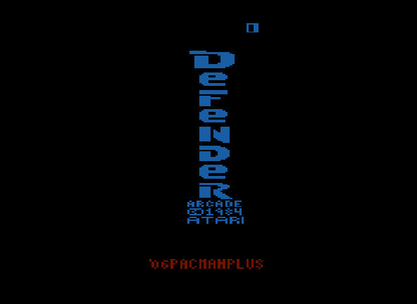 Defender Arcade REL4 by PacMan Plus Title Screen